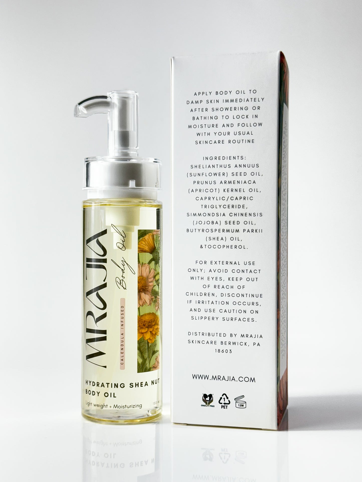 Fragrance-Free Calendula Hydrating Shea Body Oil
