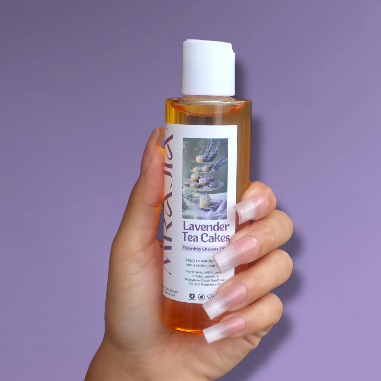Lavender Tea Cakes Foaming Shower Oil