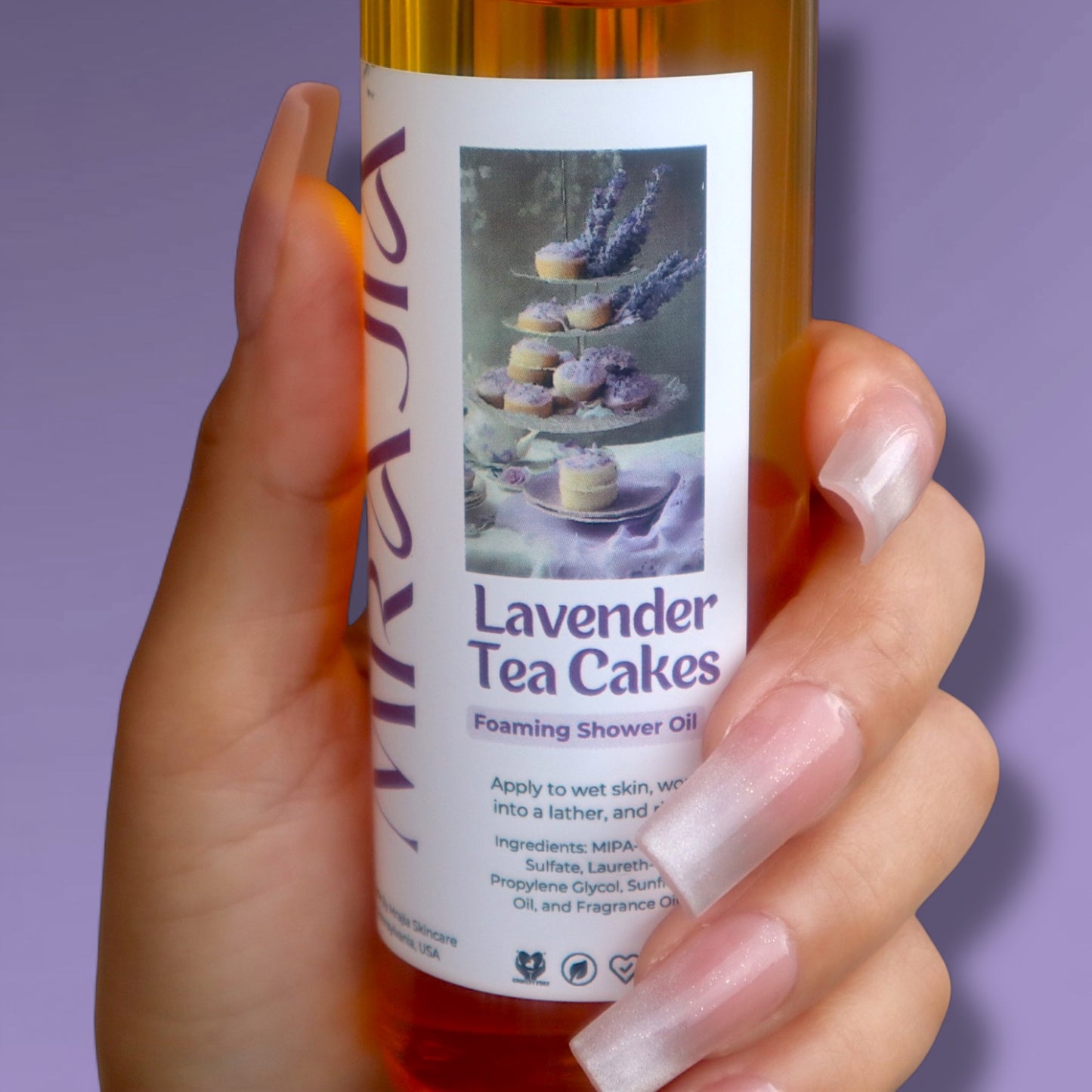 Lavender Tea Cakes Foaming Shower Oil