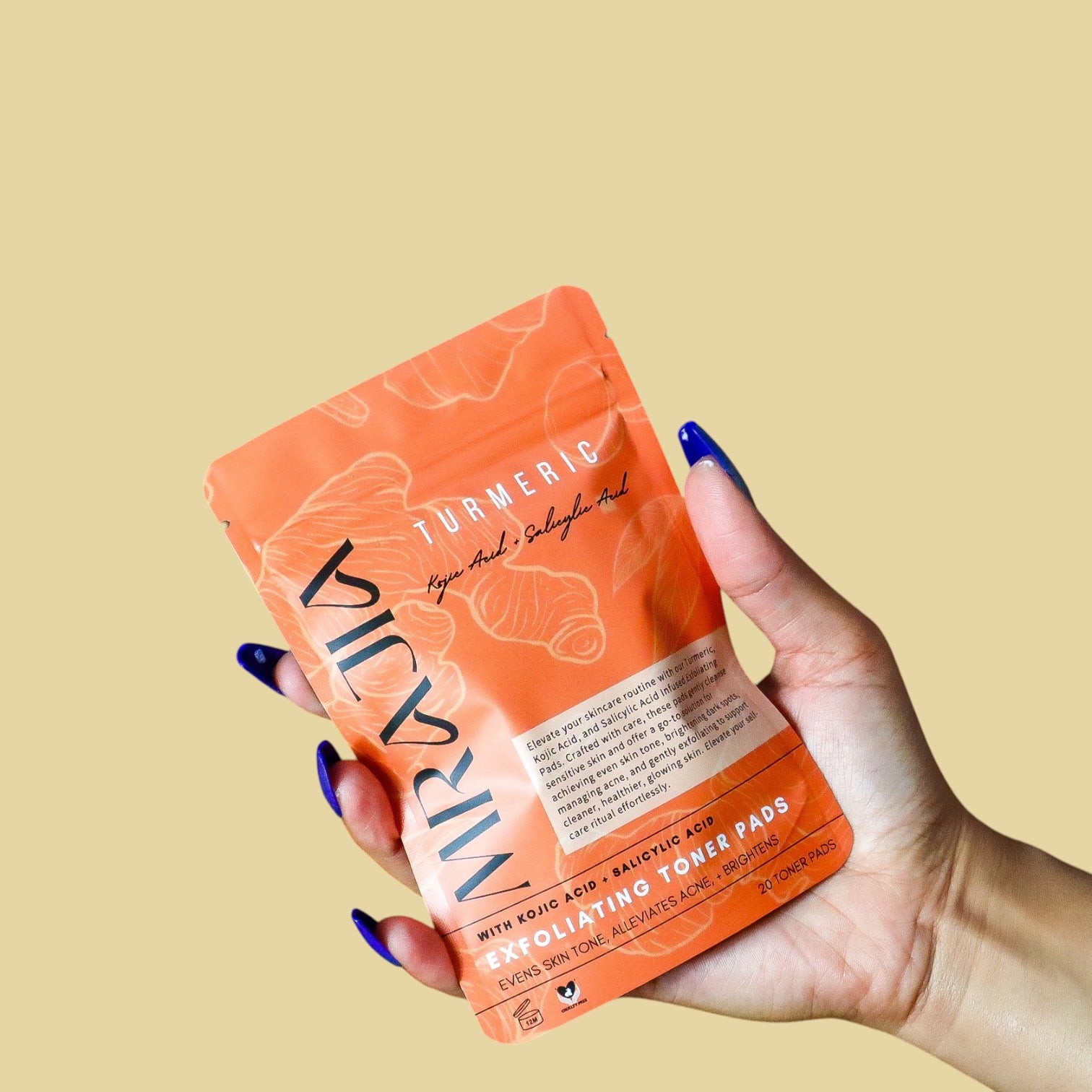 Exfoliating Toner Face Pads with Turmeric Kojic Acid and Salicyclic Acid