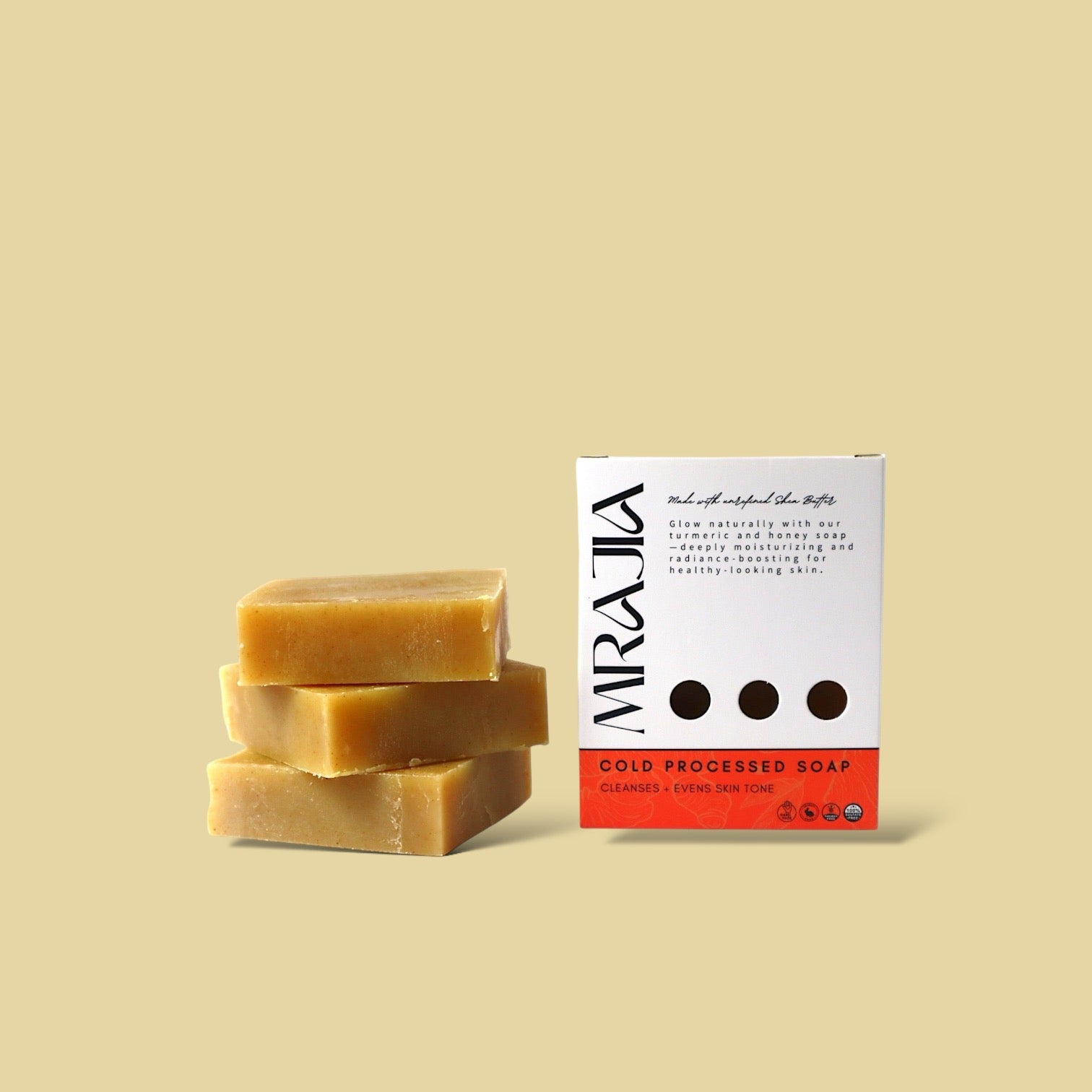 Turmeric and Honey Natural Artisan Cold Processed Shea Butter Soap bar